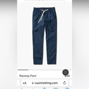 **SALE** NWT Men’s Vuori Ripstop pants Indigo